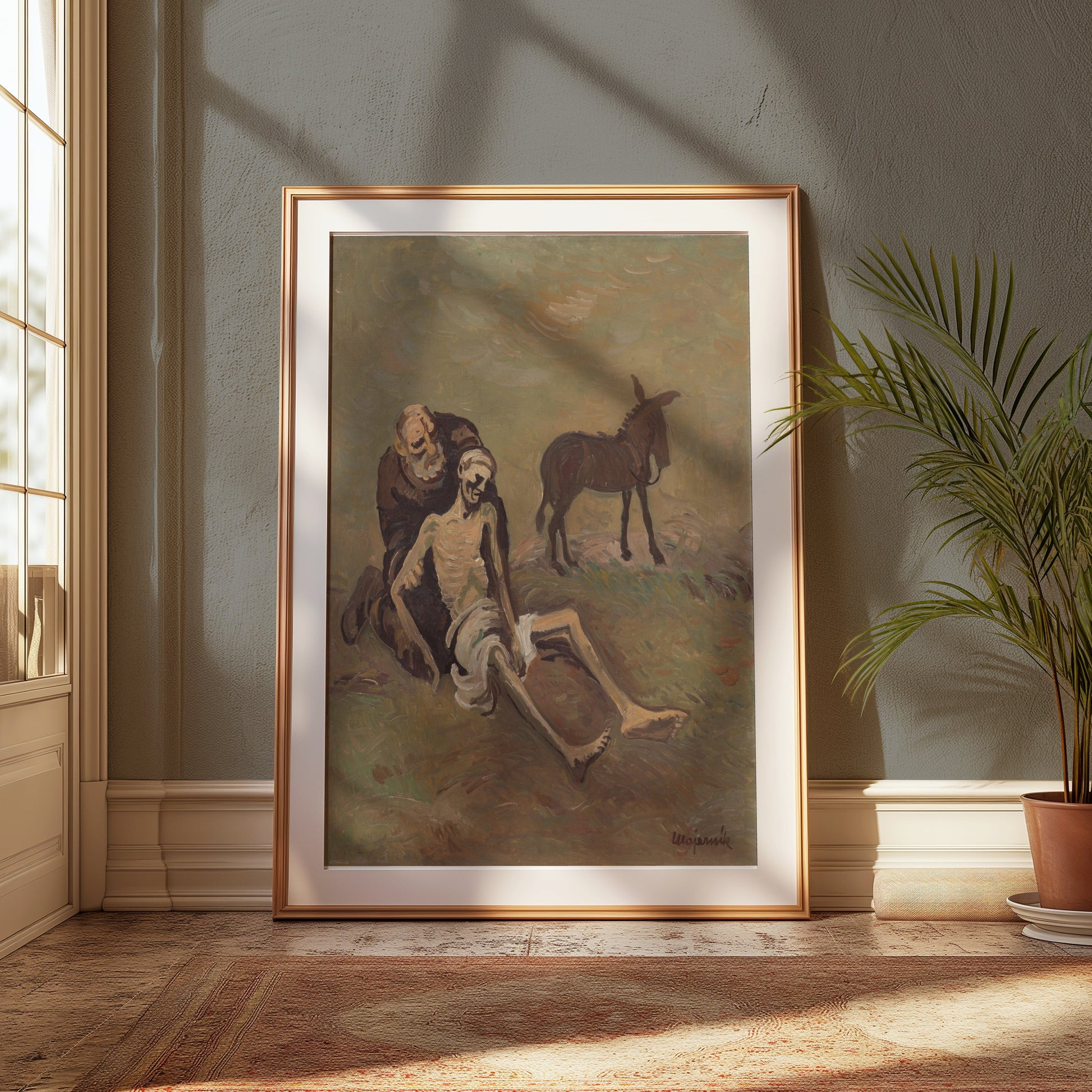 Premium Poster of Medieval Artwork Depicting Mourning Scene Posters