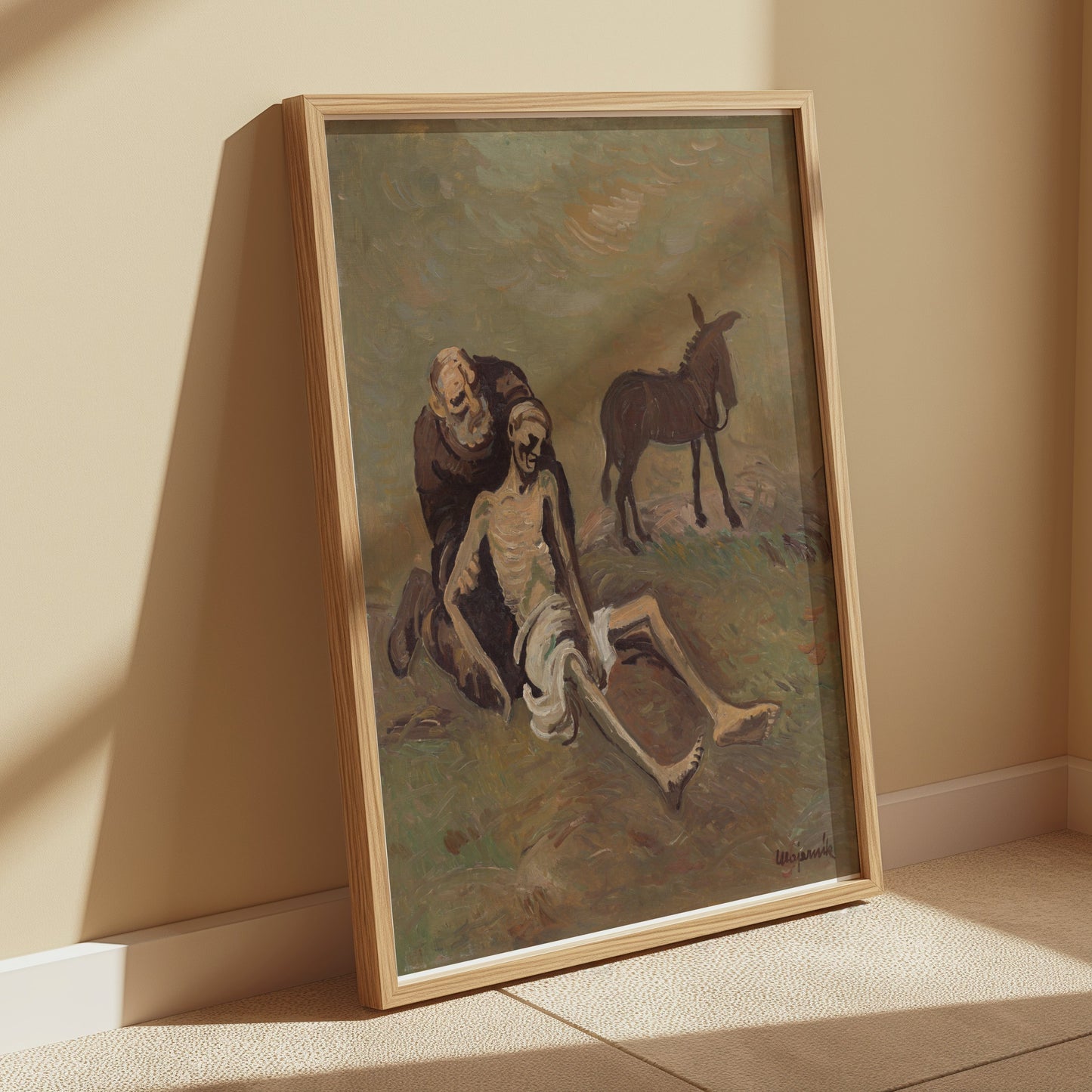 Premium Poster of Medieval Artwork Depicting Mourning Scene Posters