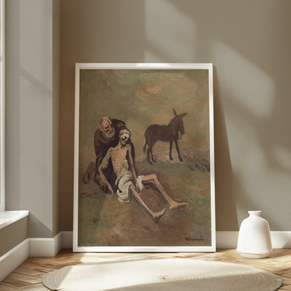 Premium Poster of Medieval Artwork Depicting Mourning Scene Posters