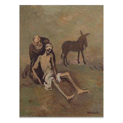 Premium Poster of Medieval Artwork Depicting Mourning Scene Posters