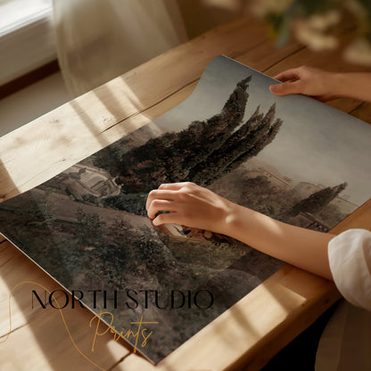 Premium Poster of Mediterranean Landscape Scene Wall Art Posters