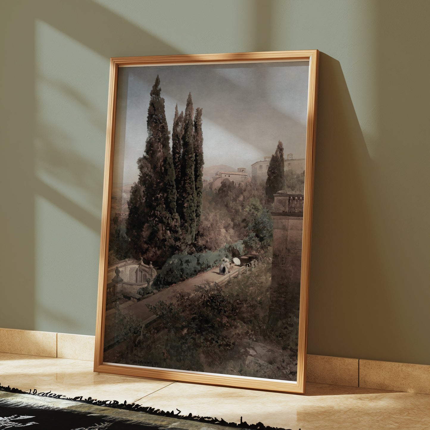 Premium Poster of Mediterranean Landscape Scene Wall Art Posters