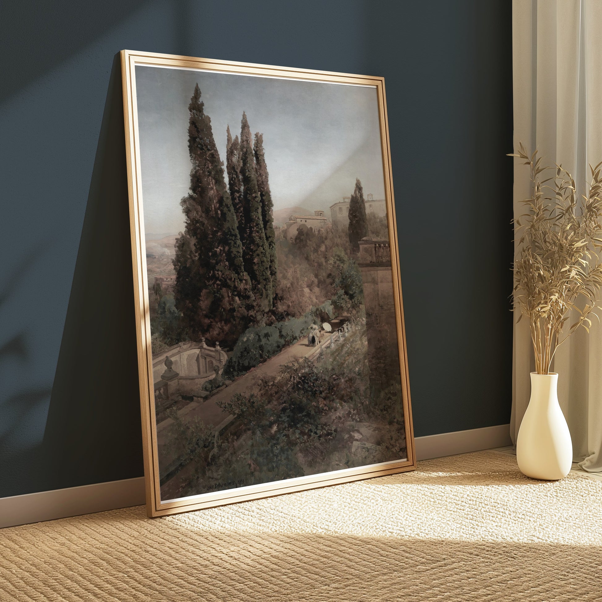 Premium Poster of Mediterranean Landscape Scene Wall Art Posters