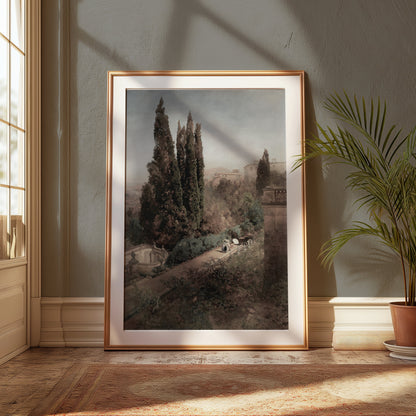 Premium Poster of Mediterranean Landscape Scene Wall Art Posters