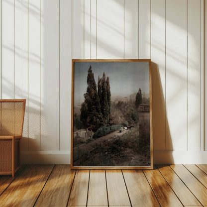 Premium Poster of Mediterranean Landscape Scene Wall Art Posters