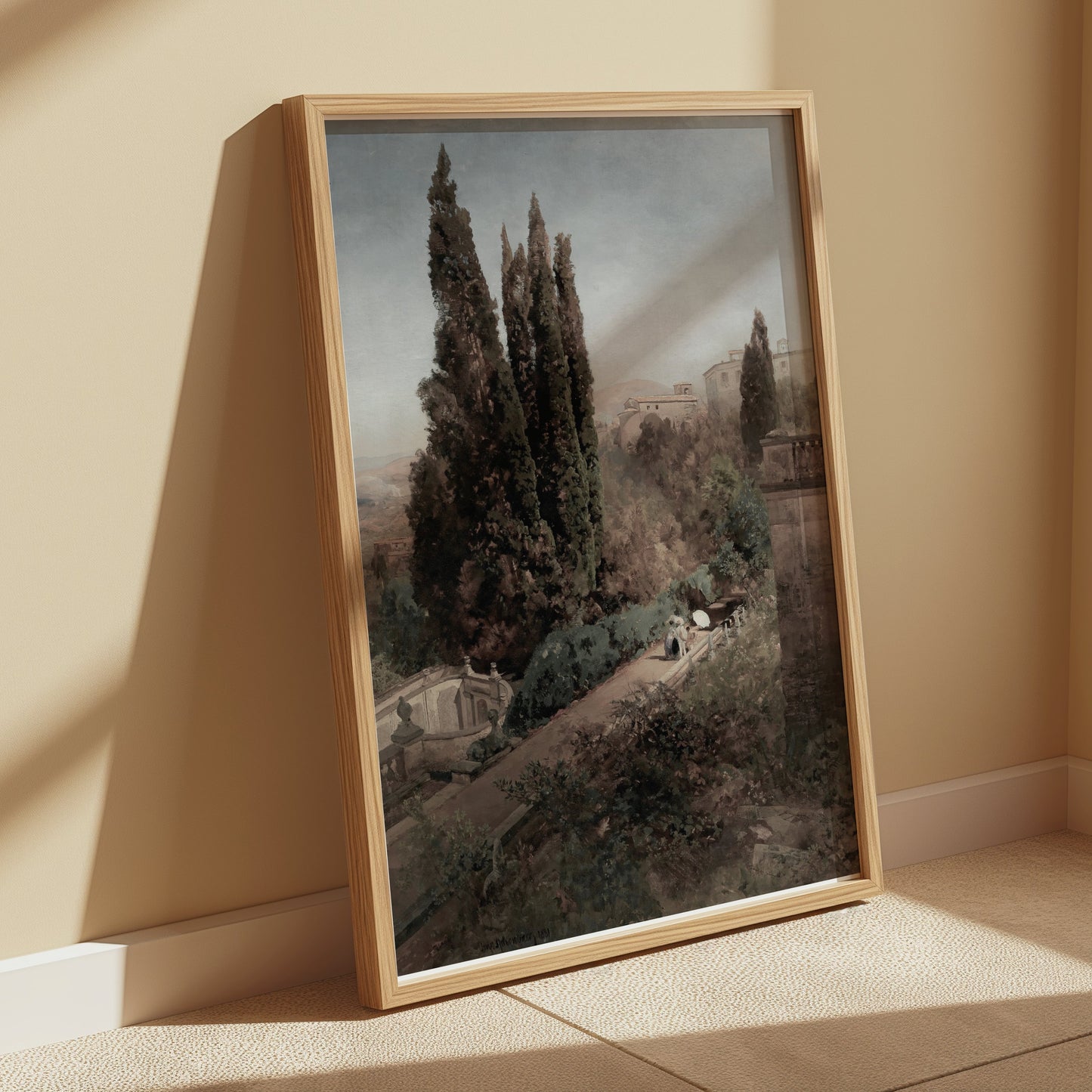 Premium Poster of Mediterranean Landscape Scene Wall Art Posters
