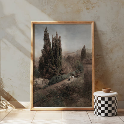 Premium Poster of Mediterranean Landscape Scene Wall Art Posters
