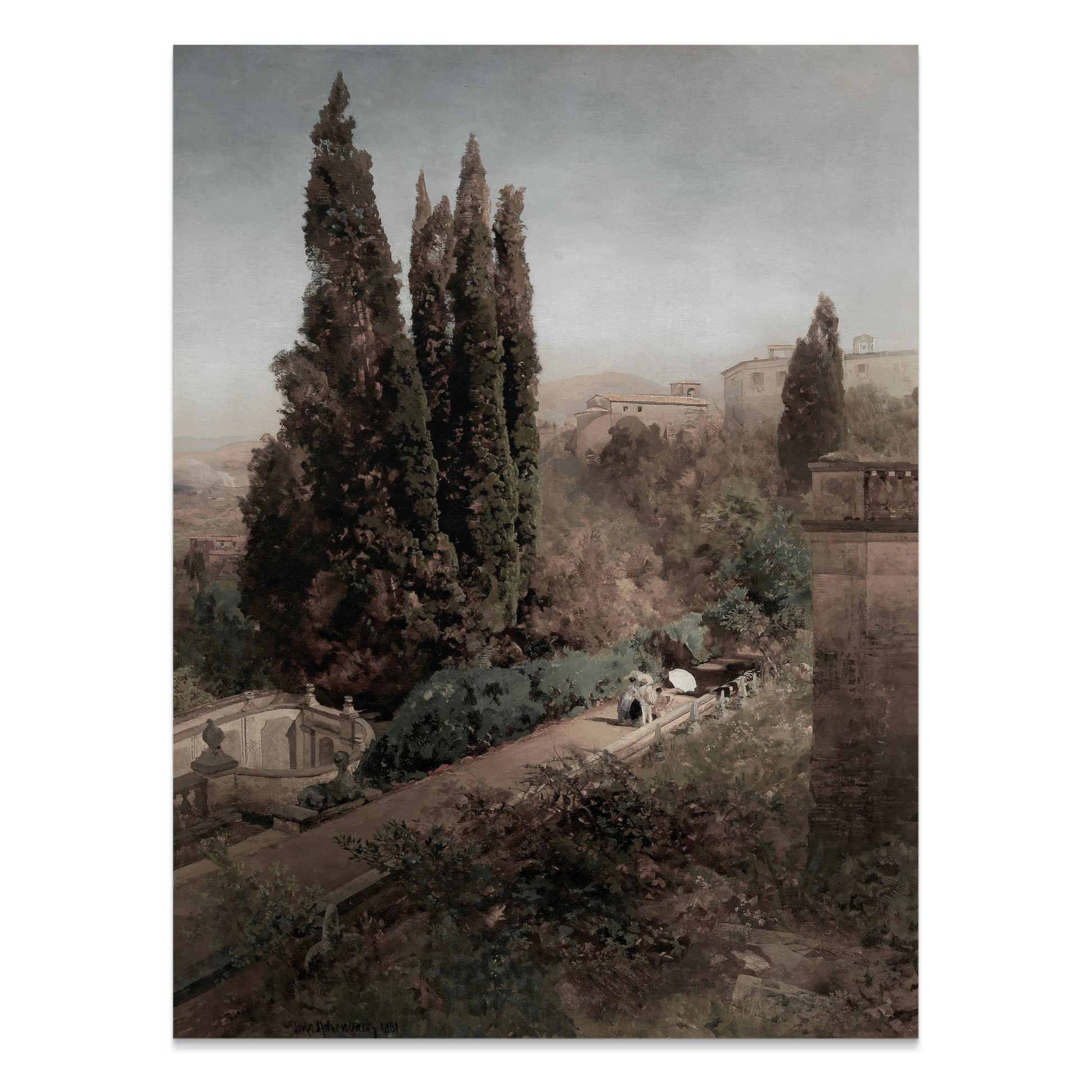Premium Poster of Mediterranean Landscape Scene Wall Art Posters