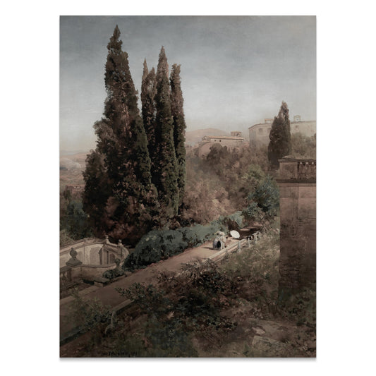 Premium Poster of Mediterranean Landscape Scene Wall Art Posters