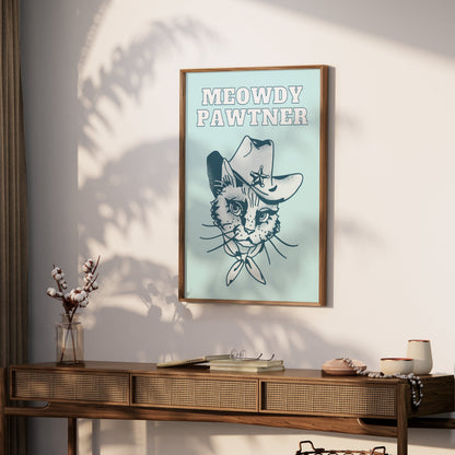 Premium Poster of Meowdy Pawtner Cat Dressed as Sheriff Posters