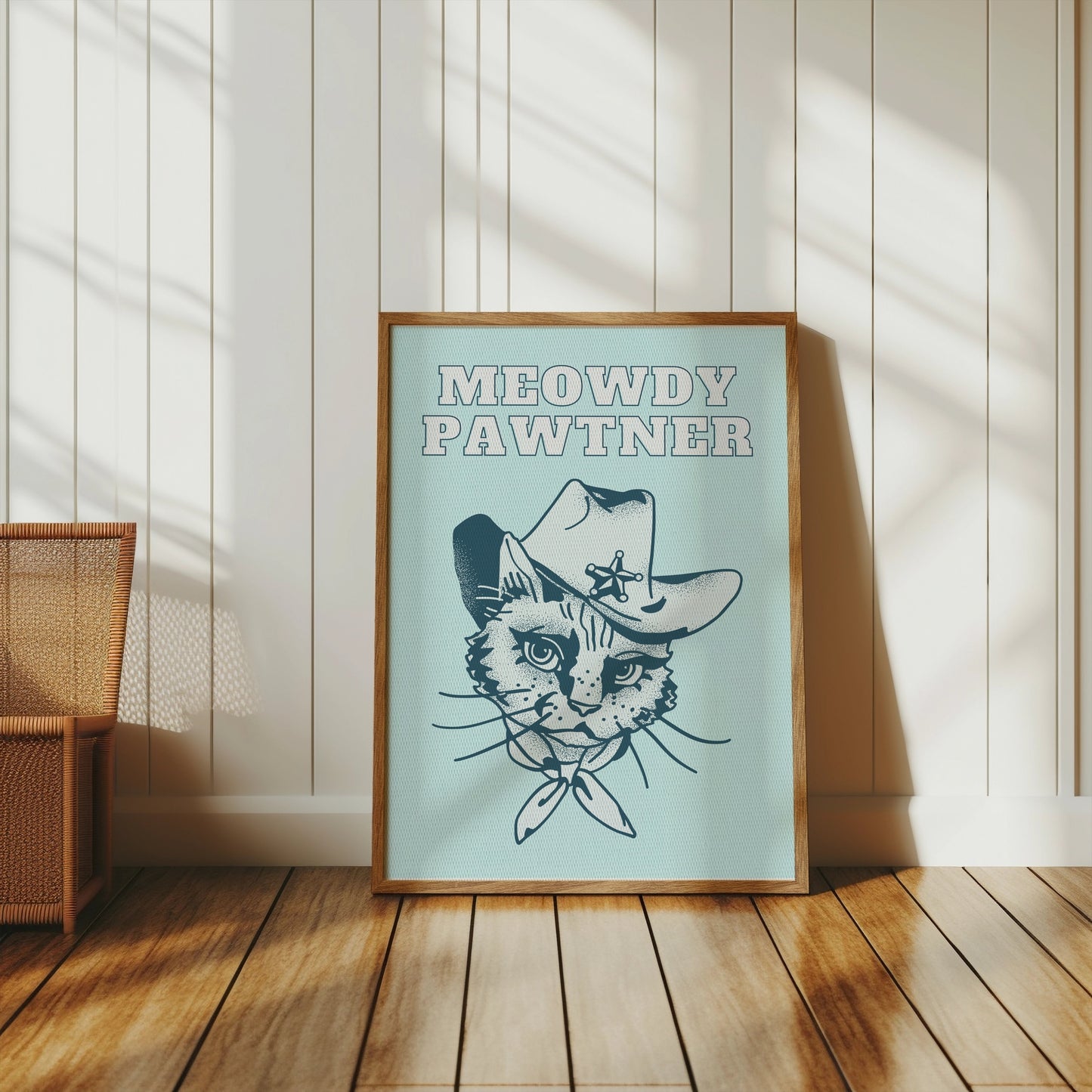 Premium Poster of Meowdy Pawtner Cat Dressed as Sheriff Posters