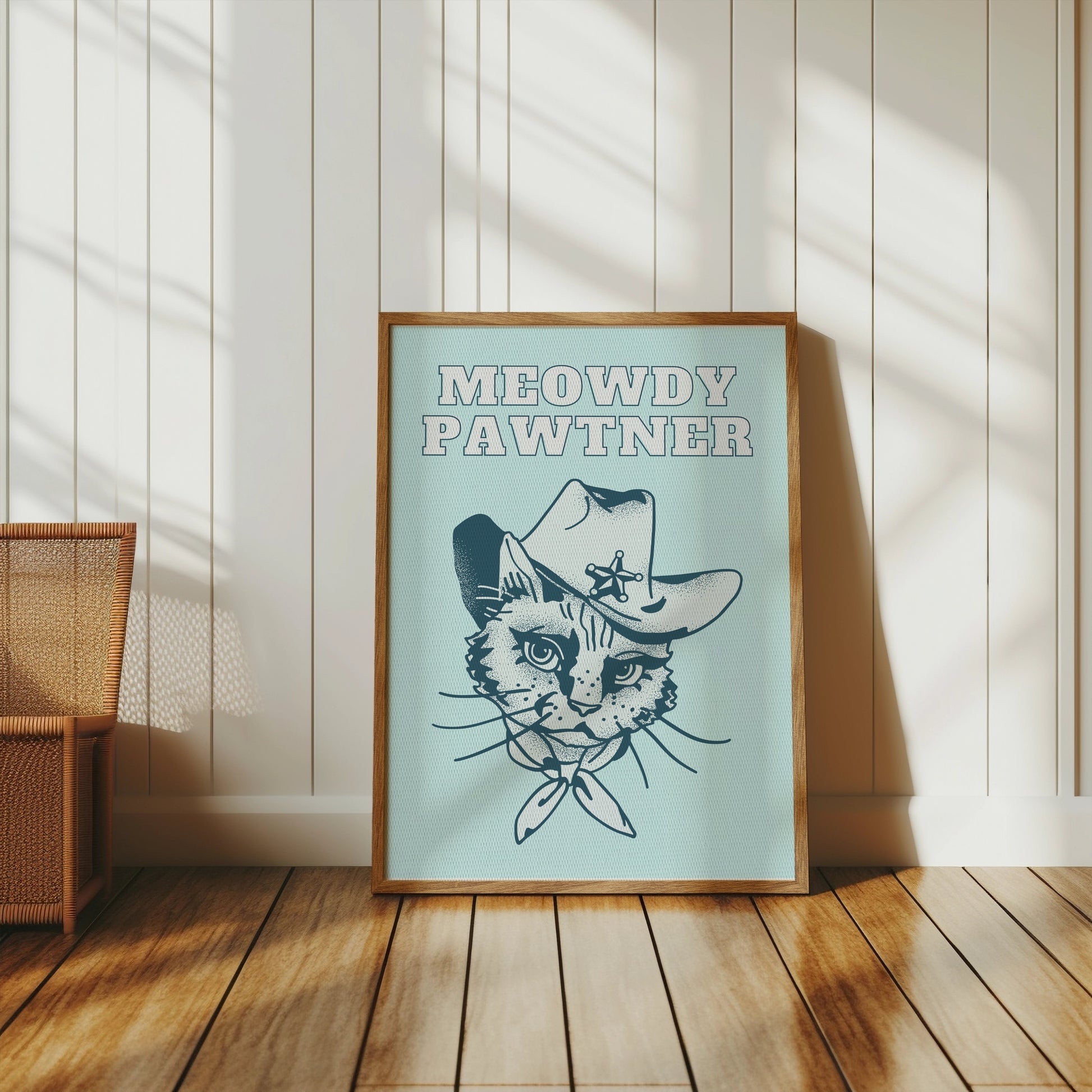 Premium Poster of Meowdy Pawtner Cat Dressed as Sheriff Posters