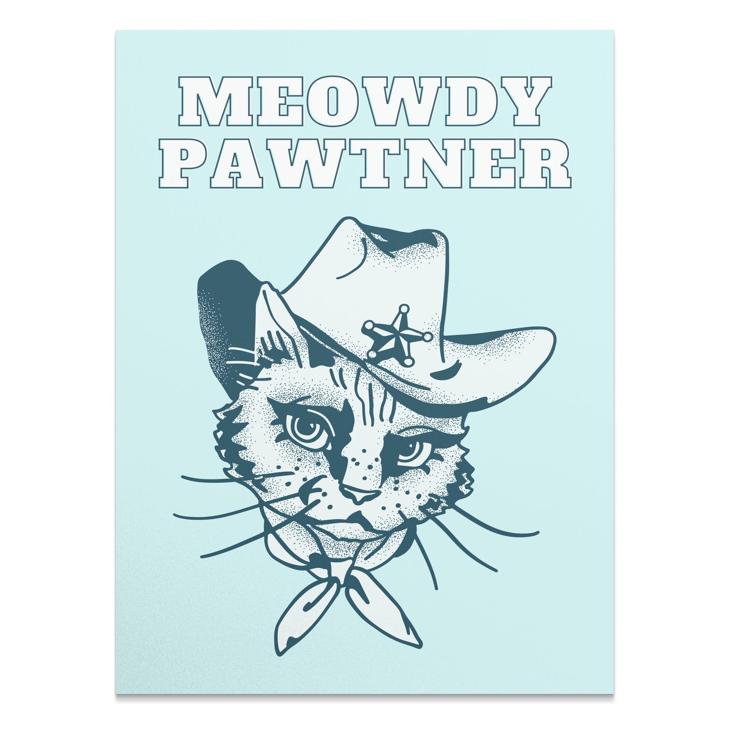Premium Poster of Meowdy Pawtner Cat Dressed as Sheriff Posters