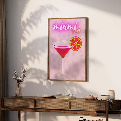 Premium Poster of Miami Beach Cocktail Art Posters