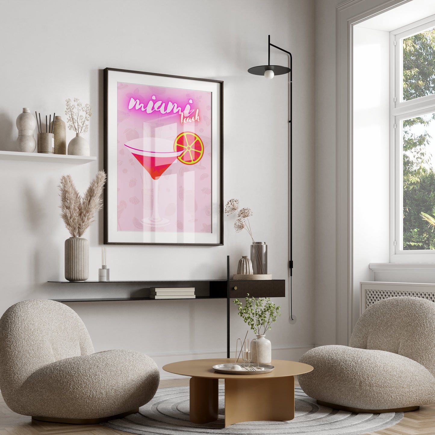 Premium Poster of Miami Beach Cocktail Art Posters