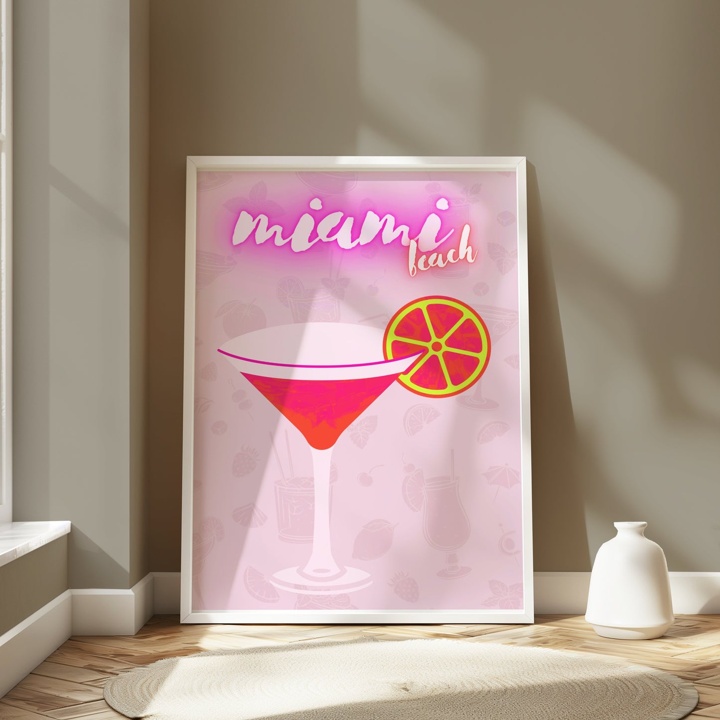 Premium Poster of Miami Beach Cocktail Art Posters