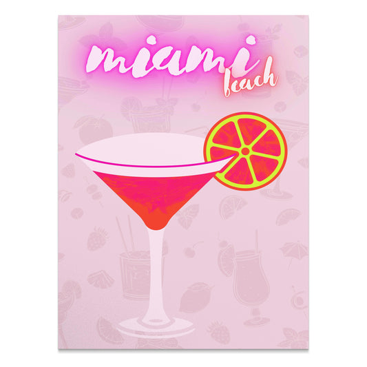 Premium Poster of Miami Beach Cocktail Art Posters