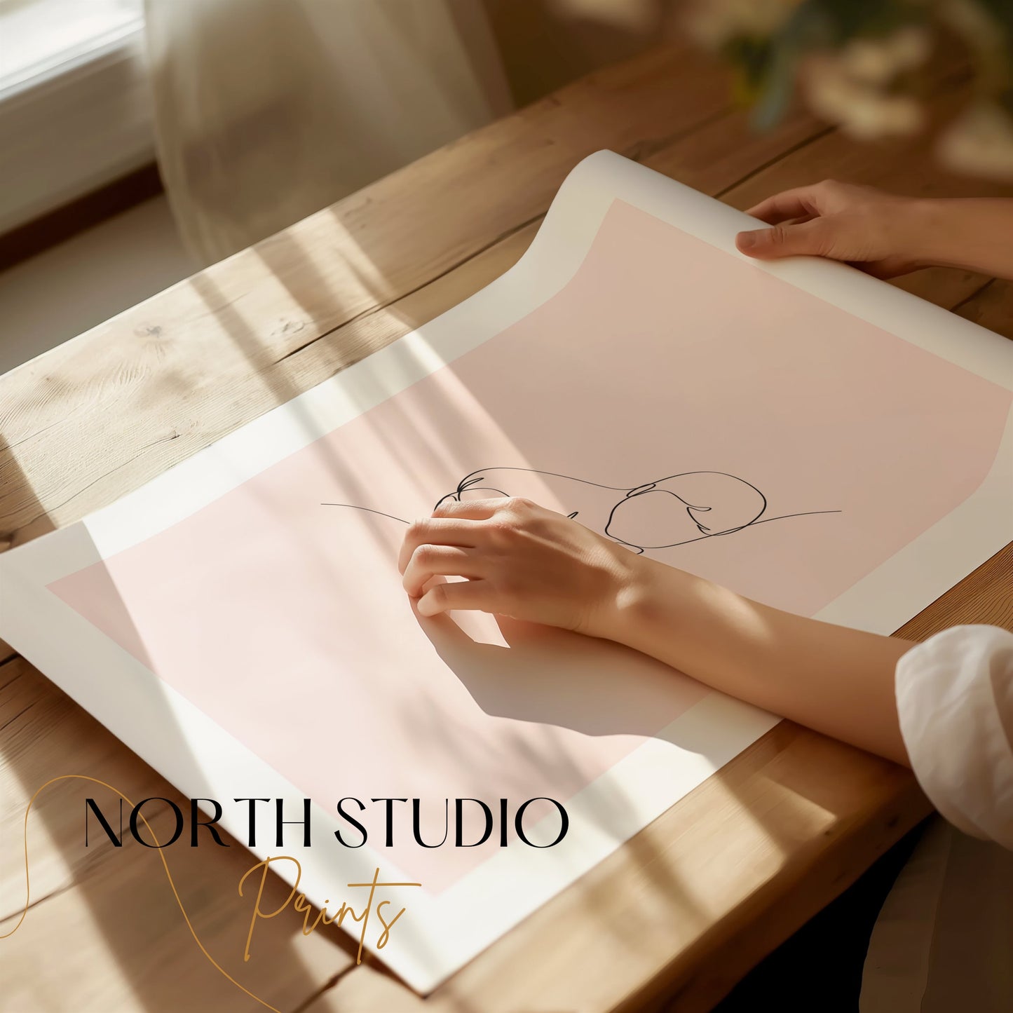 Premium Poster of Minimalist Abstract Line Art Baby Print Posters