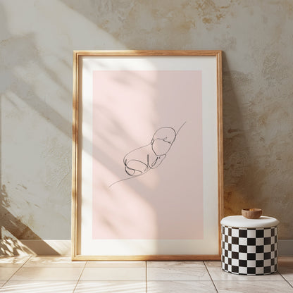 Premium Poster of Minimalist Abstract Line Art Baby Print Posters