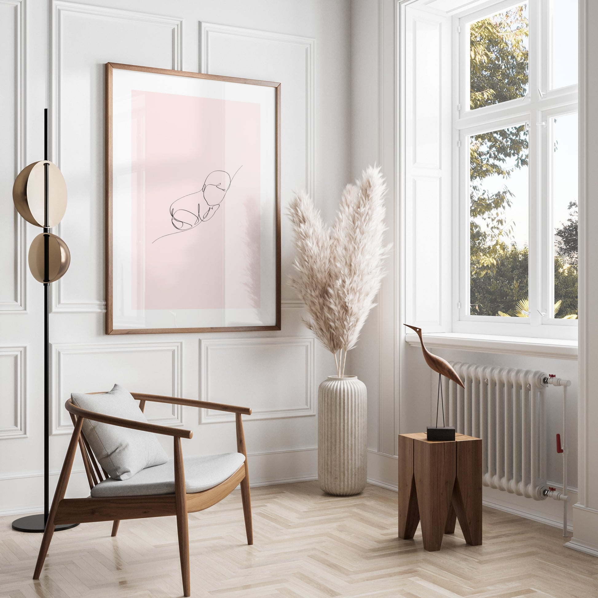 Premium Poster of Minimalist Abstract Line Art Baby Print Posters
