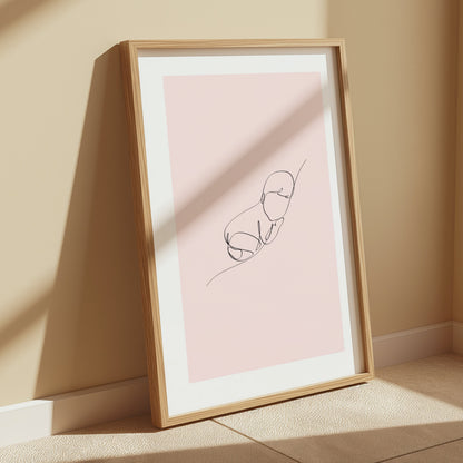 Premium Poster of Minimalist Abstract Line Art Baby Print Posters