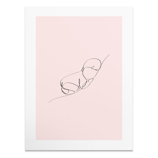 Premium Poster of Minimalist Abstract Line Art Baby Print Posters