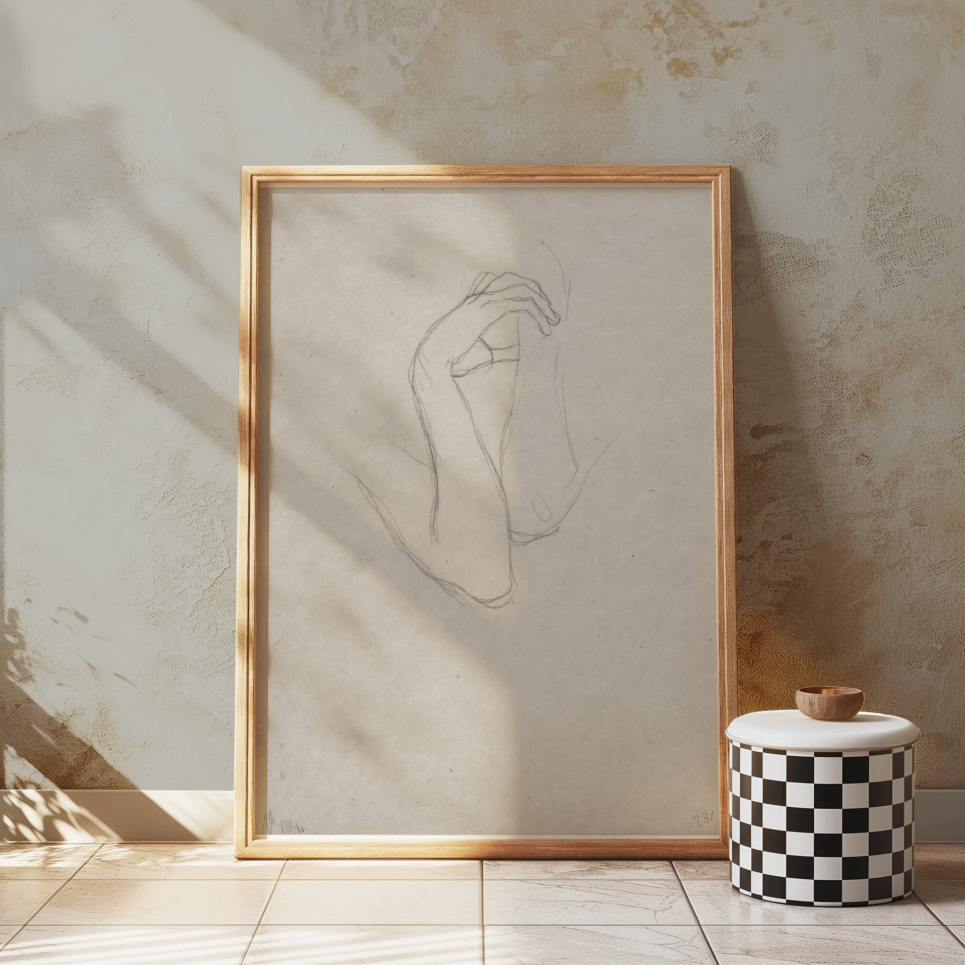 Premium Poster of Minimalist Abstract Line Art Hand Drawing Posters