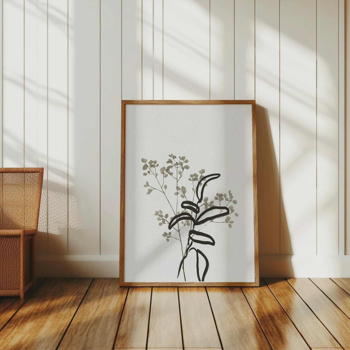 Premium Poster of Minimalist Botanical Art Plant Drawing Posters