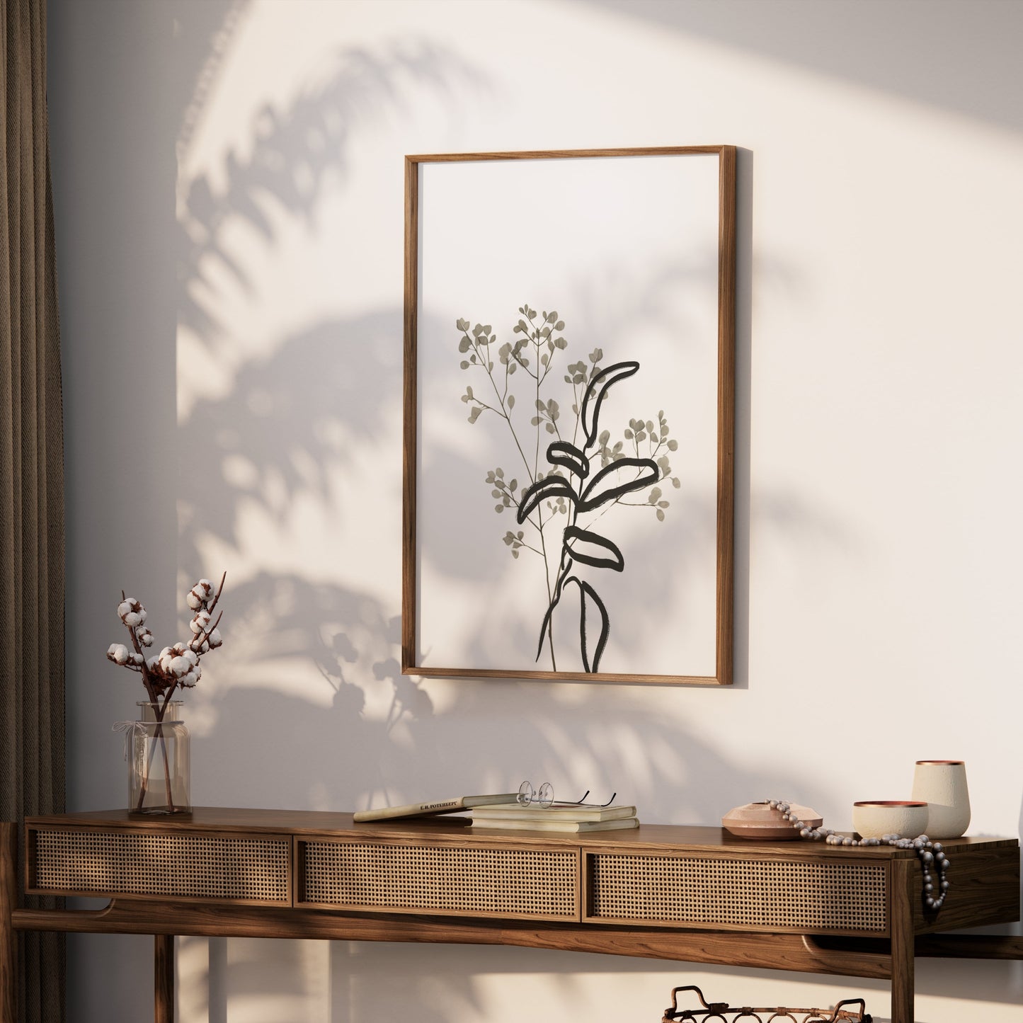 Premium Poster of Minimalist Botanical Art Plant Drawing Posters