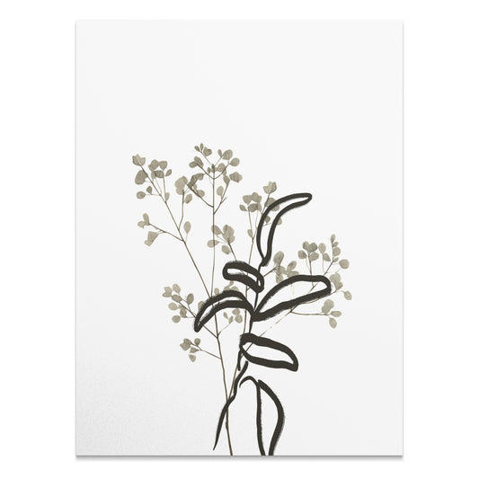 Premium Poster of Minimalist Botanical Art Plant Drawing Posters