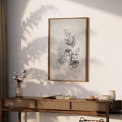 Premium Poster of Minimalist Botanical Art Print Black White Posters