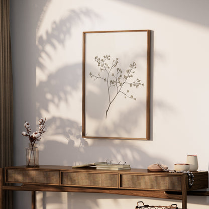 Premium Poster of Minimalist Botanical Art with Delicate Leaves Posters