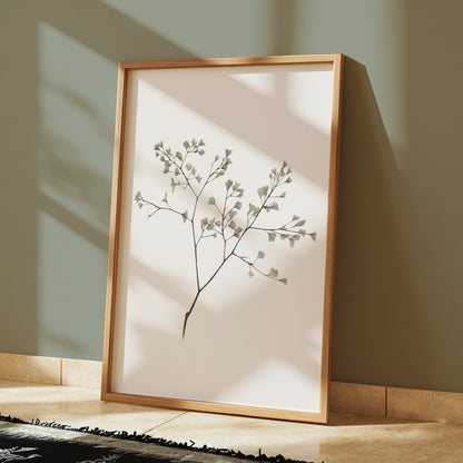 Premium Poster of Minimalist Botanical Art with Delicate Leaves Posters