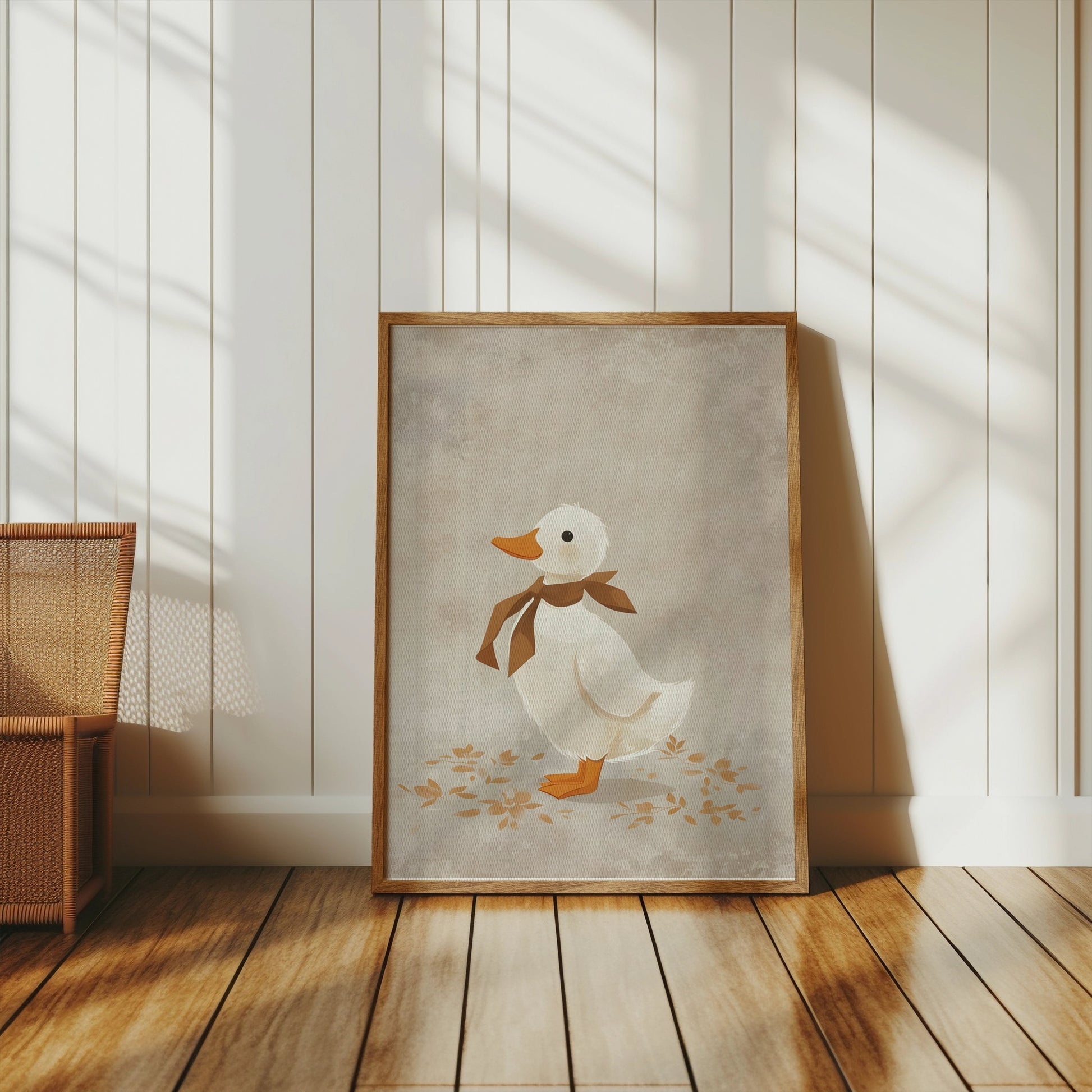 Premium Poster of Minimalist Duckling Art Print for Children's Room Posters