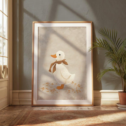 Premium Poster of Minimalist Duckling Art Print for Children's Room Posters