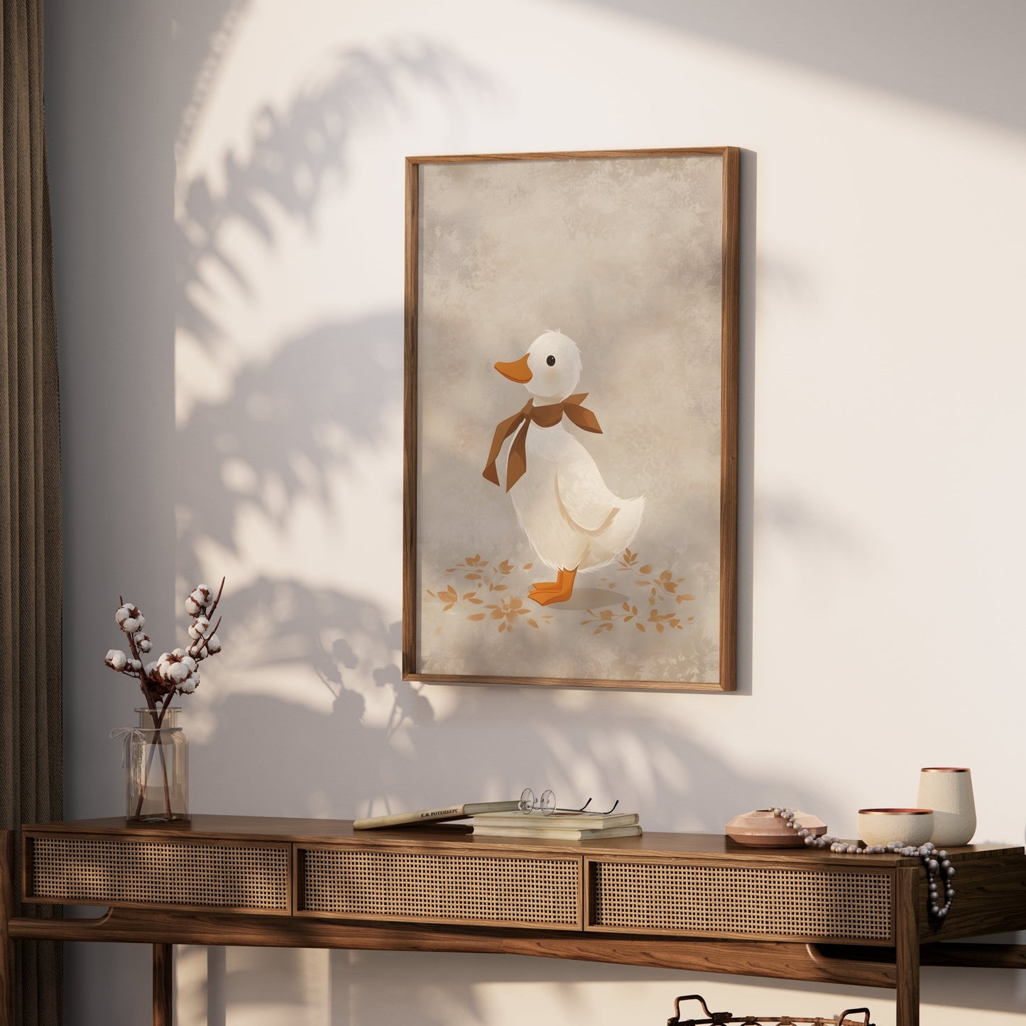 Premium Poster of Minimalist Duckling Art Print for Children's Room Posters