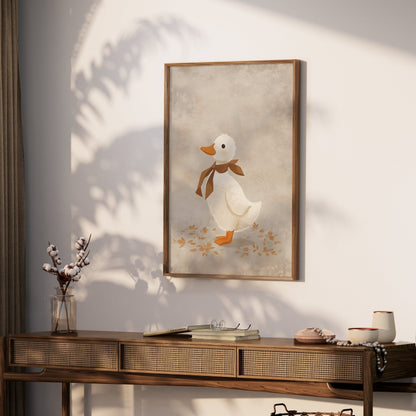 Premium Poster of Minimalist Duckling Art Print for Children's Room Posters