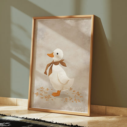 Premium Poster of Minimalist Duckling Art Print for Children's Room Posters