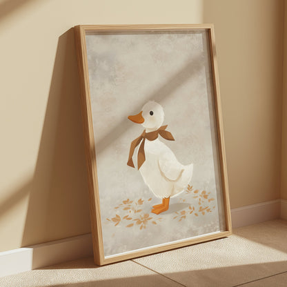 Premium Poster of Minimalist Duckling Art Print for Children's Room Posters