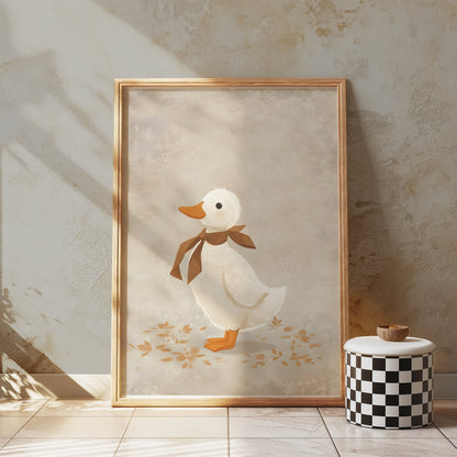 Premium Poster of Minimalist Duckling Art Print for Children's Room Posters