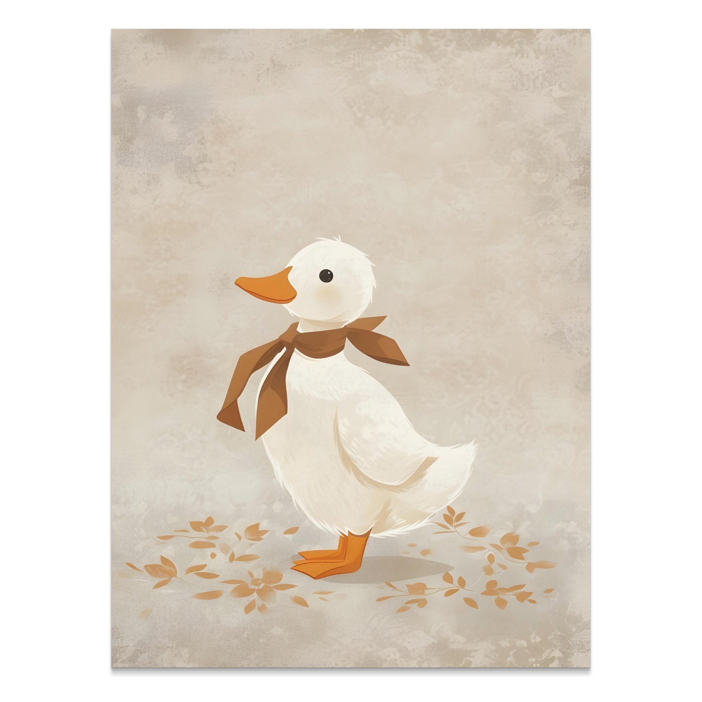 Premium Poster of Minimalist Duckling Art Print for Children's Room Posters