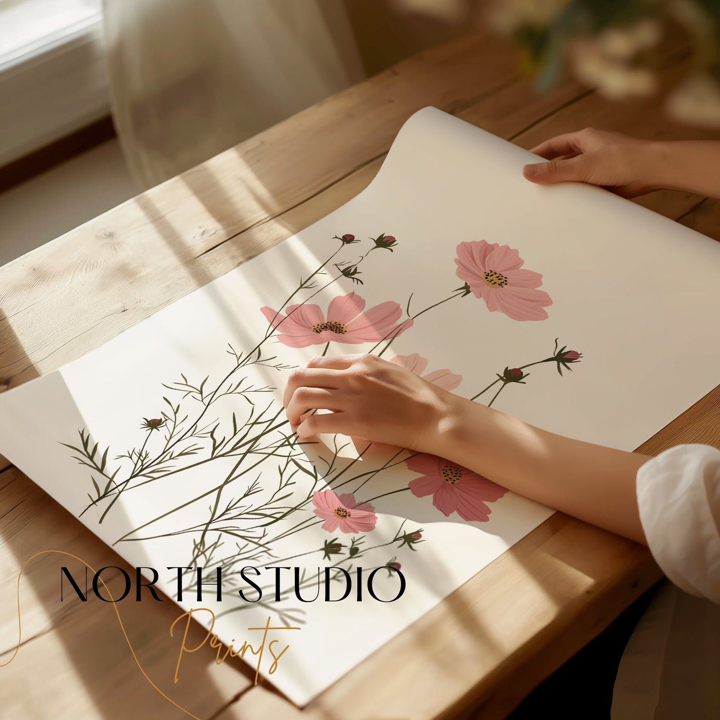 Premium Poster of Minimalist Floral Illustration Art Print Posters