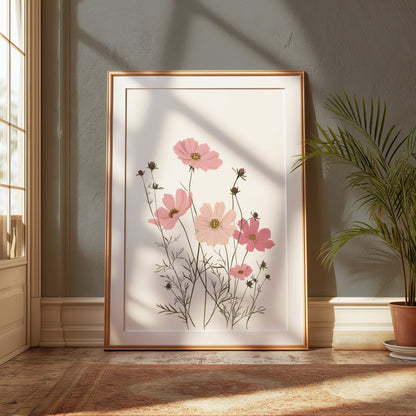 Premium Poster of Minimalist Floral Illustration Art Print Posters