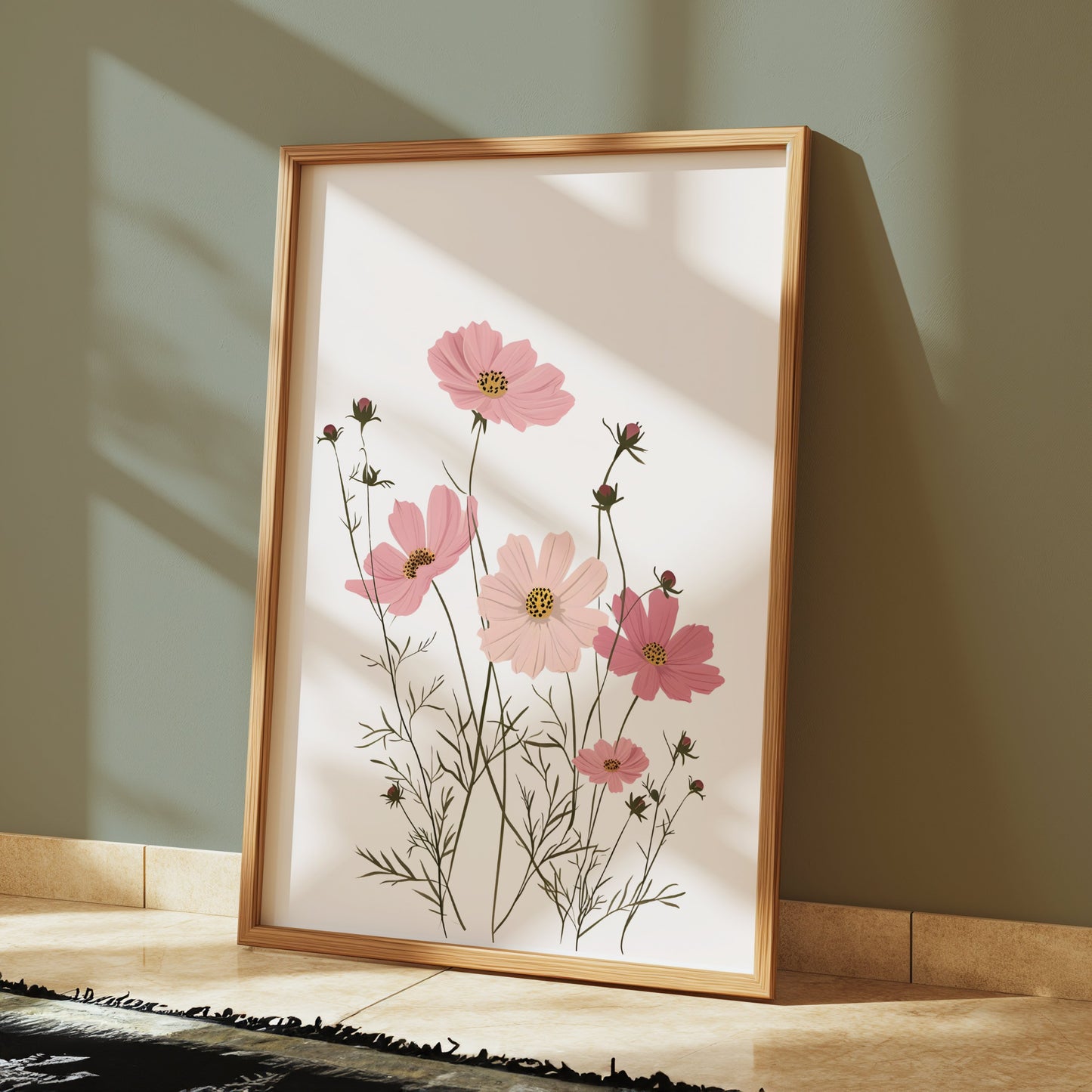 Premium Poster of Minimalist Floral Illustration Art Print Posters