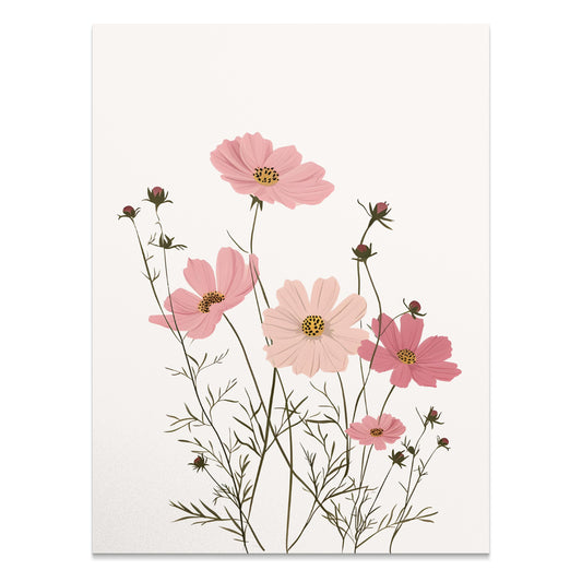 Premium Poster of Minimalist Floral Illustration Art Print Posters
