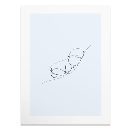 Premium Poster of Minimalist Line Art Baby Nursery Wall Posters