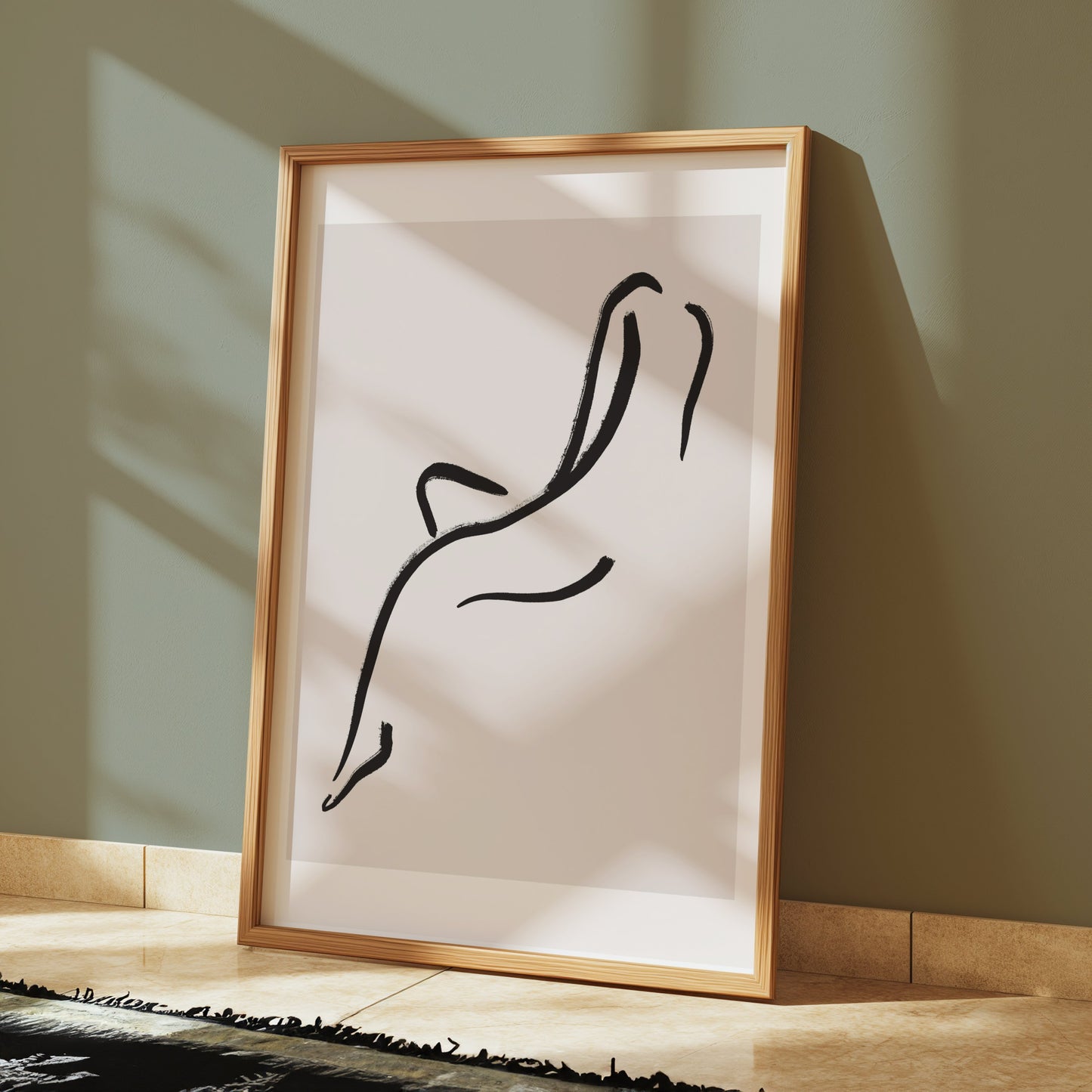 Premium Poster of Minimalist Line Art Depiction of Woman Posters