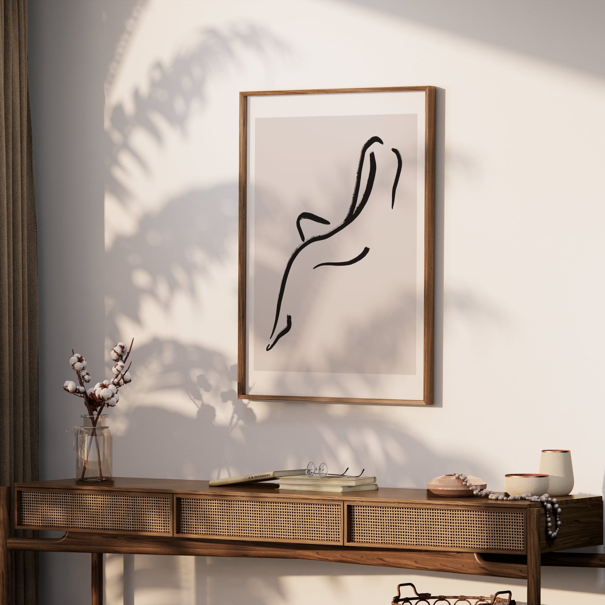 Premium Poster of Minimalist Line Art Depiction of Woman Posters