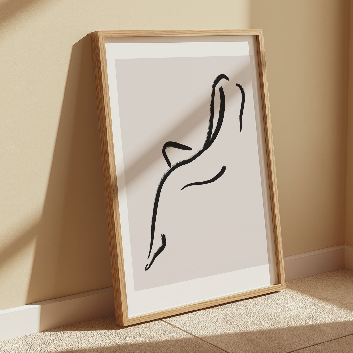 Premium Poster of Minimalist Line Art Depiction of Woman Posters