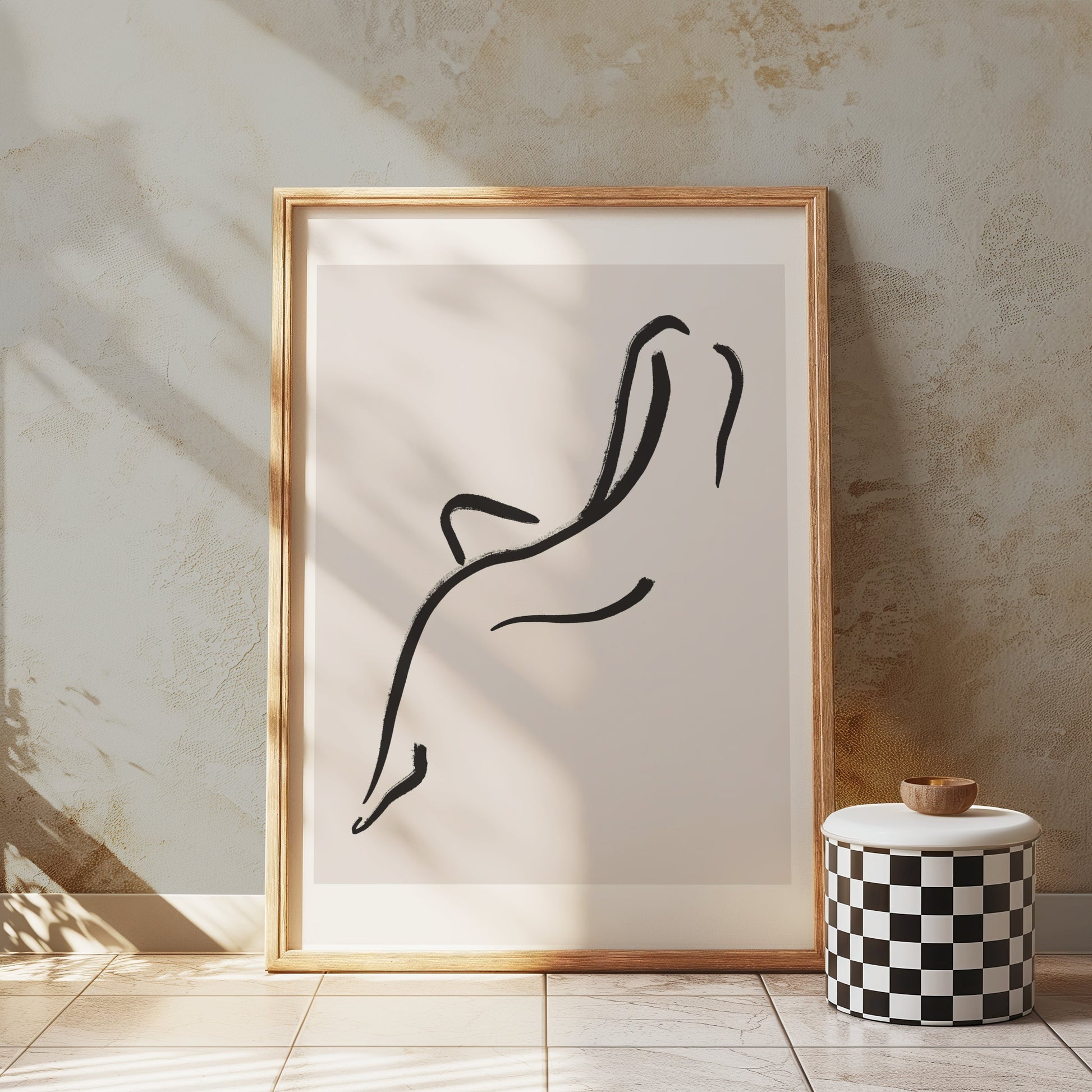 Premium Poster of Minimalist Line Art Depiction of Woman Posters